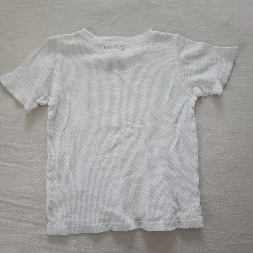 Vintage Gymboree Girly White Shirt kids 6